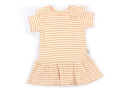 Petit Piao dress peach naught/eggnog stripes